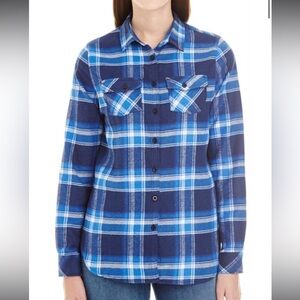 Burnside Target Flannel Long Sleeve Button Down Womens Size Small